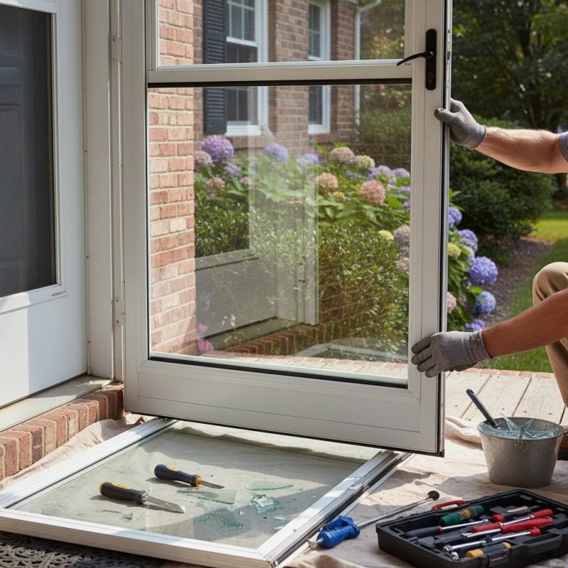 Storm Door Repair detail